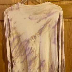 Madewell long sleeved Tshirt. Purple tie dye.